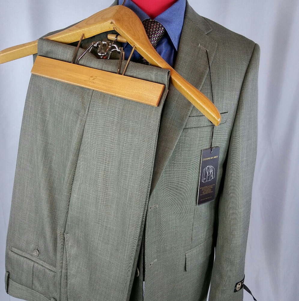 Caravelli5 3 Piece Suit Oxford SBx2 Tan 38S 2btn - Picture 6 of 6